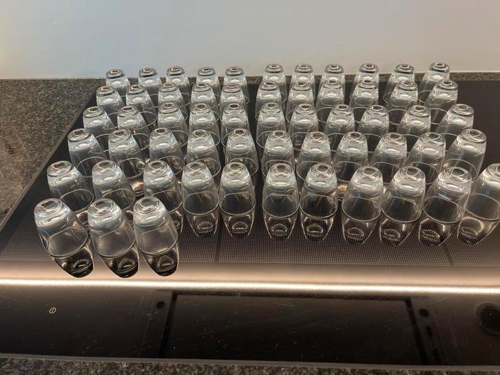 Nieuwe Doopsuikerglaasjes Shotglaasjes transparant - 2,5cl, Verzamelen, Glas en Drinkglazen, Zo goed als nieuw, Ophalen of Verzenden