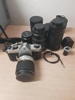 Oude camera met lensen erbij, Ophalen, Zo goed als nieuw