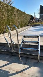 RVS zwembadtrap + RVS zwembadleuning, Tuin en Terras, Ophalen, Zo goed als nieuw
