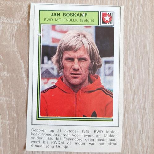 RWDM Molenbeek Voetbalplaatje Jan Boskamp bijna 50 jaar oud!, Verzamelen, Sportartikelen en Voetbal, Gebruikt, Poster, Plaatje of Sticker