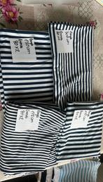 Blauwe/zwarte strepen tricot stof 4, Hobby en Vrije tijd, Ophalen, Blauw, Zo goed als nieuw, 30 tot 120 cm