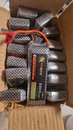 Lot de 15 Accu LiPo 2200 mAh 7,4 V 20 C, Ophalen of Verzenden, Zo goed als nieuw