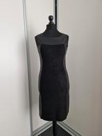 Robe chic, mi cuir/mi suédine, noir, Taille 3, Taille 38/40 (M), Enlèvement ou Envoi, Robe de cocktail, Comme neuf