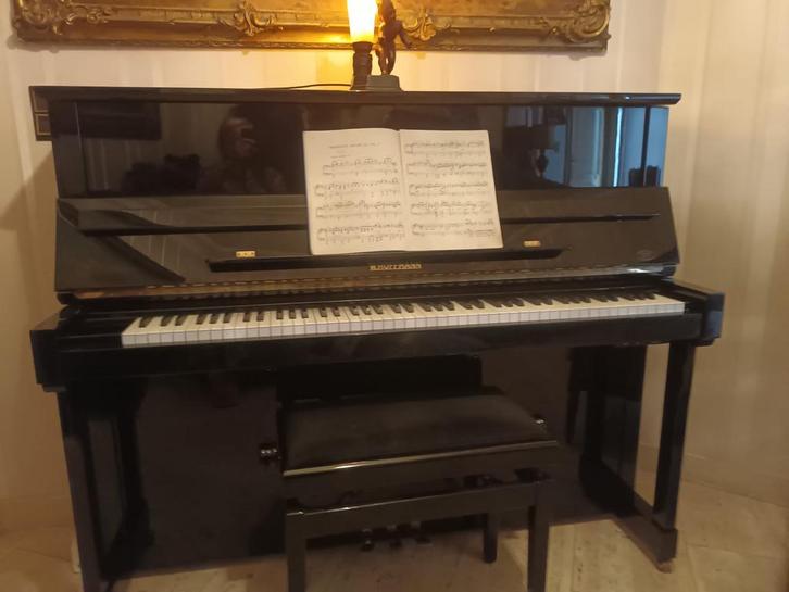 W Hoffman van Bechstein incl bankje, Muziek en Instrumenten, Piano's, Zo goed als nieuw, Piano, Zwart, Hoogglans, Ophalen of Verzenden