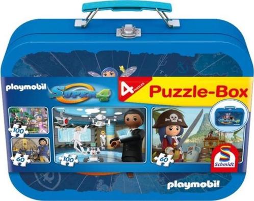 Playmobil puzzelbox  4 puzzels, Kinderen en Baby's, Speelgoed | Kinderpuzzels, Gebruikt, 4 tot 6 jaar, Meer dan 50 stukjes, Ophalen of Verzenden