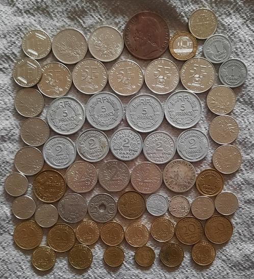 Ca. 60 stuks Franse Francs FRANKRIJK voor en na WOII., Postzegels en Munten, Munten | Europa | Niet-Euromunten, Setje, Frankrijk