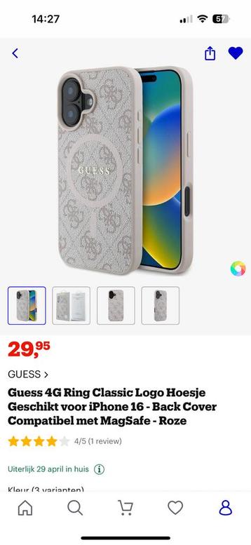 Hoesje Guess macsafe iph 16 beschikbaar voor biedingen