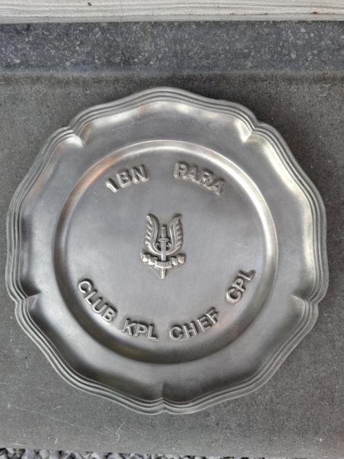 Tinnen bord 1 Bataljon Para Club Kpl Chef Cpl ABL, Verzamelen, Militaria | Algemeen, Landmacht, Kunstobject, Verzenden