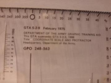 US ARMY GTA-5-2-9 kaart schaal instrument 1978 beschikbaar voor biedingen