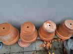 4 terracotta bloempotten afmeting 40x40cm, Ophalen, Gebruikt, Terracotta