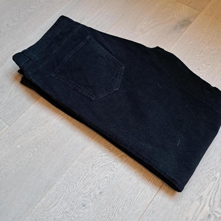 mannenbroek fluweel M 42 donkerblauw, Kleding | Heren, Broeken en Pantalons, Zo goed als nieuw, Overige maten, Blauw, Ophalen of Verzenden