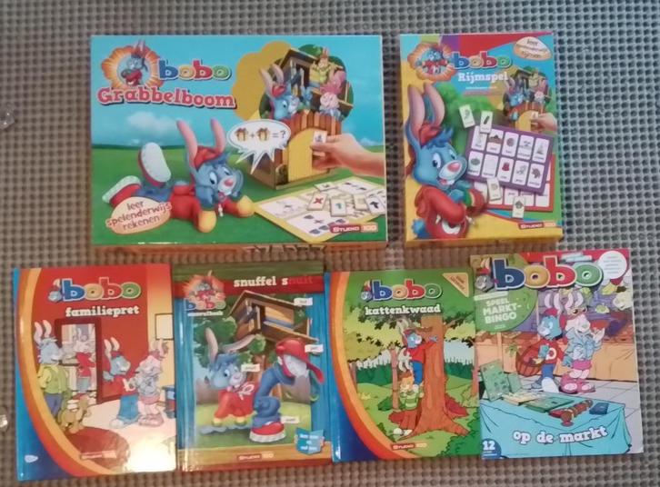 6 stuks Bobo (2 spelletjes + 4 boekjes), Kinderen en Baby's, Speelgoed | Educatief en Creatief, Gebruikt, Ophalen of Verzenden