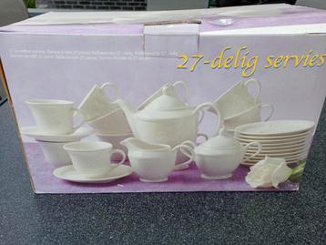 27-delig koffieservies - roos, Enlèvement, Neuf, Service complet
