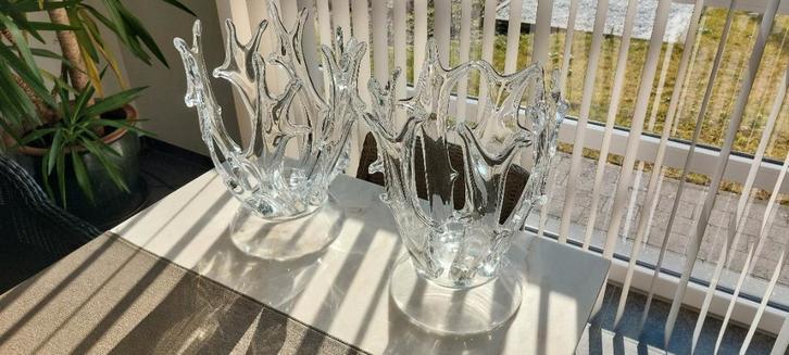 Bougeoir en verre design, Antiquités & Art, Antiquités | Verre & Cristal, Enlèvement