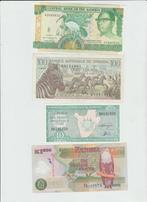 Setje van 4 Bankbiljetten Afrika, Postzegels en Munten, Bankbiljetten | Afrika, Setje, Ophalen of Verzenden, Overige landen