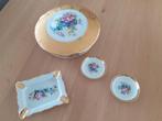 Bonbonnière in Limoges porselein + 3 schaaltjes, Antiek en Kunst, Ophalen