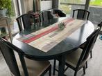 Eettafel (Verlengbaar) met 6 stoelen, Hedendaags, Gebruikt, Overige houtsoorten, Ophalen