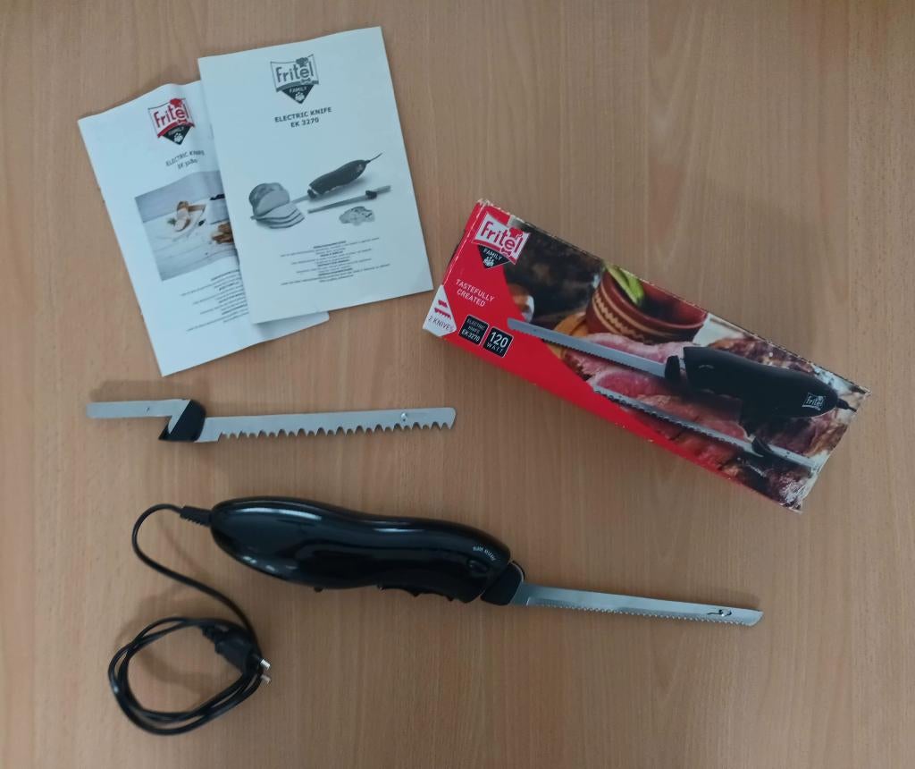 Elektrisch mes - Fritel, Verzenden, Zo goed als nieuw, Zwart