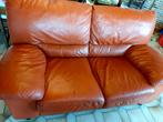 Zetel, leder,  leer, 2-zit, terracotta kleur, Huis en Inrichting, Zetels | Zetels, Ophalen