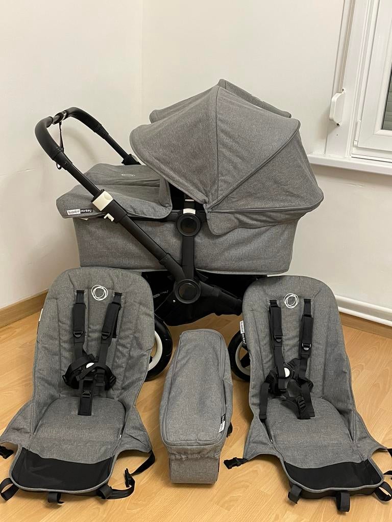 Bugaboo Donkey 3 Duo Twin tweelingen + 2 x maxi cosi, Kinderen en Baby's, Ophalen, Zo goed als nieuw, Kinderwagen, Bugaboo