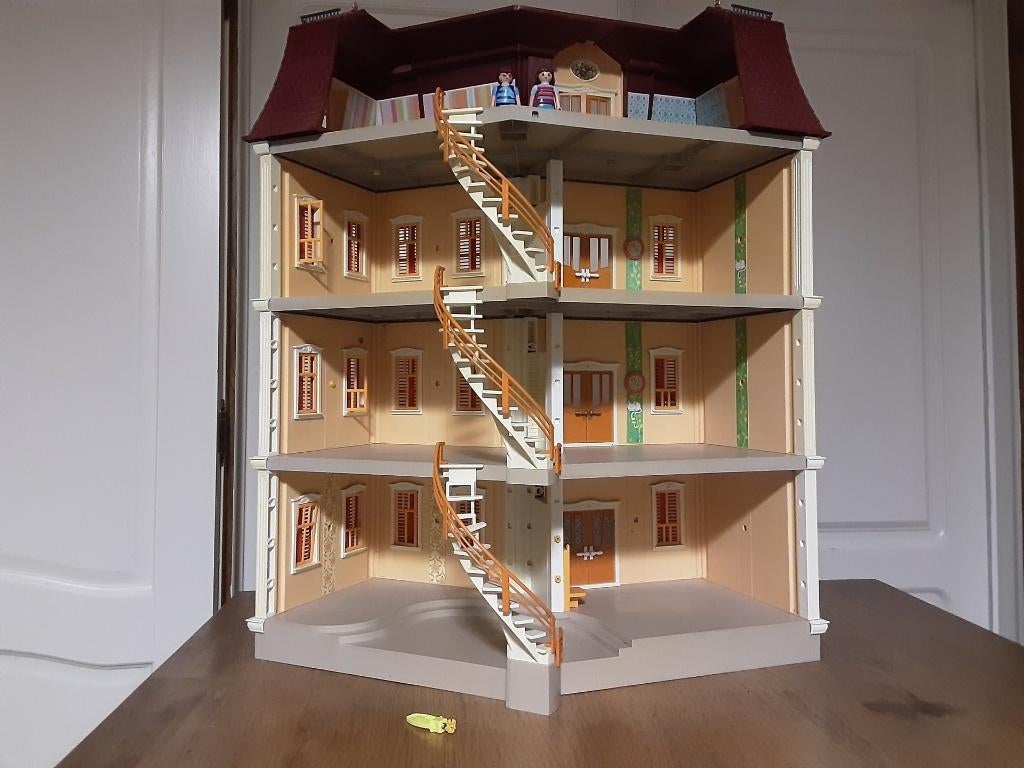PLaymobil groot herenhuis en extra verdieping, Kinderen en Baby's, Speelgoed | Playmobil, Zo goed als nieuw, Complete set, Ophalen of Verzenden