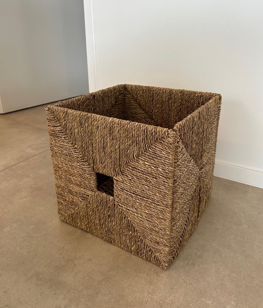 Ikea Knipsa zeegras mand - zeer goede staat, Ophalen, Zo goed als nieuw, Vierkant, Mand