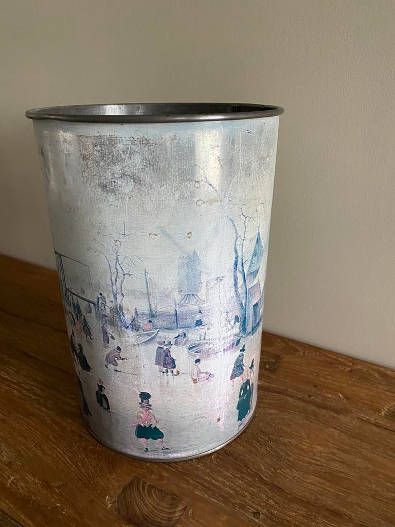 Vintage blikken ton, Huis en Inrichting, Ophalen, Gebruikt