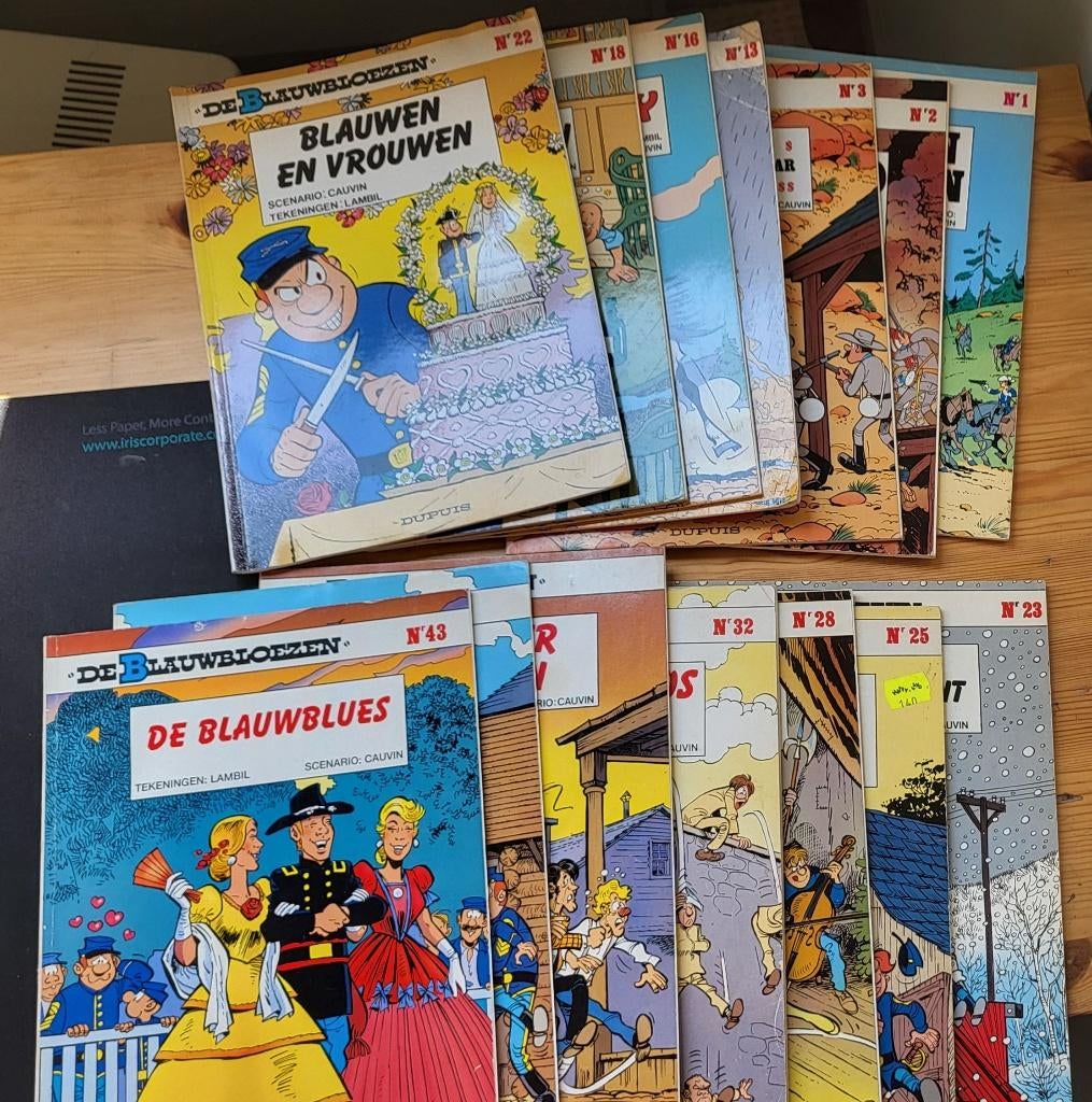 Blauwbloezen  - 15 strips (6 eerste druk), Ophalen of Verzenden, Zo goed als nieuw