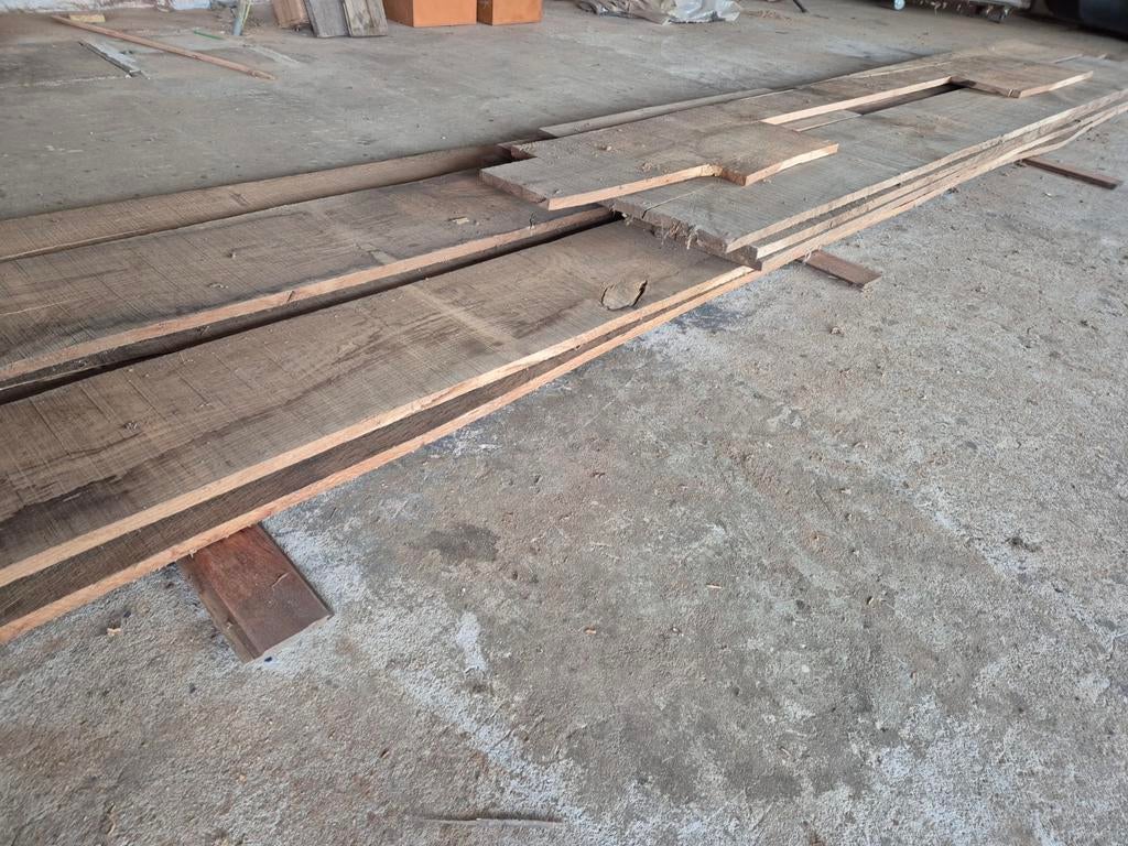 Eiken planken - eiken schaaldelen meubelhout droog, 22mm dik, Doe-het-zelf en Bouw, Hout en Planken, Ophalen, Eiken