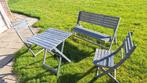 Hardhouten opklapbare bistroset met bank, Ophalen, Zo goed als nieuw, Bank