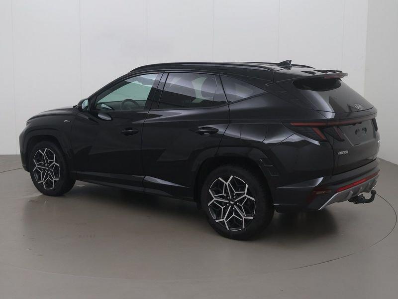 Hyundai Tucson 1.6 t-gdi feel n-line dct 160 AT, Gebruikt, 4 cilinders, Overige bekleding, Zwart