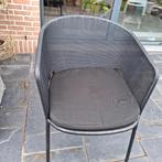 Zwarte horeca tuinstoelen met kussen, Tuin en Terras, Ophalen