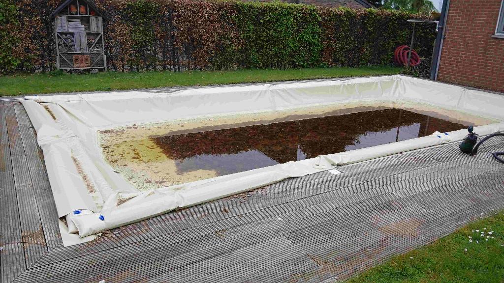 Bâche piscine d'hiver à boudins, Jardin & Terrasse, Accessoires de piscine, Comme neuf, Couverture de piscine, Enlèvement
