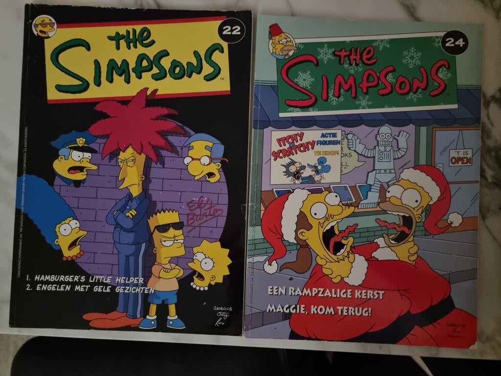 The Simpsons. Nr 22 en 24, Gelezen, Groening, Ophalen of Verzenden, Meerdere comics