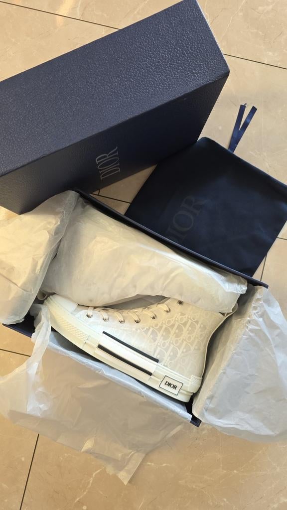 Dior b23 oblique high top wit maat 42, Kleding | Heren, Schoenen, Nieuw, Ophalen of Verzenden