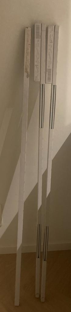 3 Vidga rails ikea, Huis en Inrichting, Stoffering | Gordijnen en Lamellen, Ophalen, Nieuw, Wit