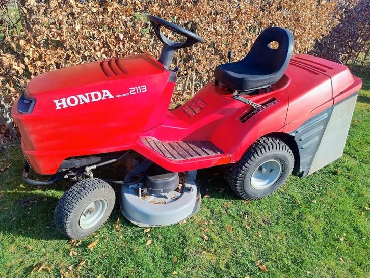 Honda zitmaaier, Tuin en Terras, Grasmaaiers, Gebruikt, Benzine-grasmaaier, 50 cm of meer, Elektrische starter, Opvangbak, Ophalen