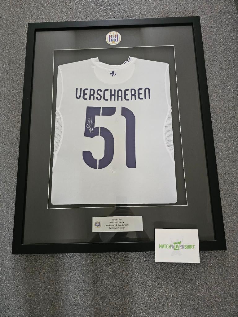 Matchworn Signed Shirt Verschaeren - RSC Anderlecht, Ophalen, Gebruikt, Shirt