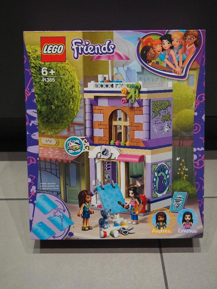 Lego Friends set 41365 Emma’s Kunstatelier, Kinderen en Baby's, Speelgoed | Duplo en Lego, Zo goed als nieuw, Lego, Complete set