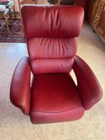 Meubelzorg Relaxzetel Fameux – Leder + Handmatig, Huis en Inrichting, Fauteuils, Ophalen, Meubelzorg Relaxzetel Handmatig - Leder Eleganza Capari Rood