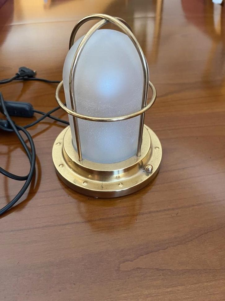 lampe électrique style industriel hublot laiton, Huis en Inrichting, Lampen | Hanglampen, Gebruikt, Minder dan 50 cm, Glas, Metaal