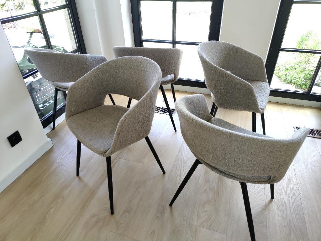 Kick eetkamerstoel (6 stuks), Maison & Meubles, Chaises, Gris, Enlèvement, Modern, Cinq, Six Chaises ou plus