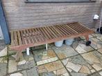 ligbank teak GRATIS!!!, Tuin en Terras, Ophalen, Gebruikt, Teakhout, Verstelbaar