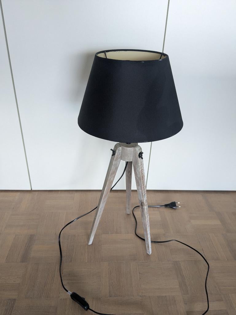Tafellamp 64 cm, Ophalen of Verzenden, Zo goed als nieuw, Hout, 50 tot 75 cm