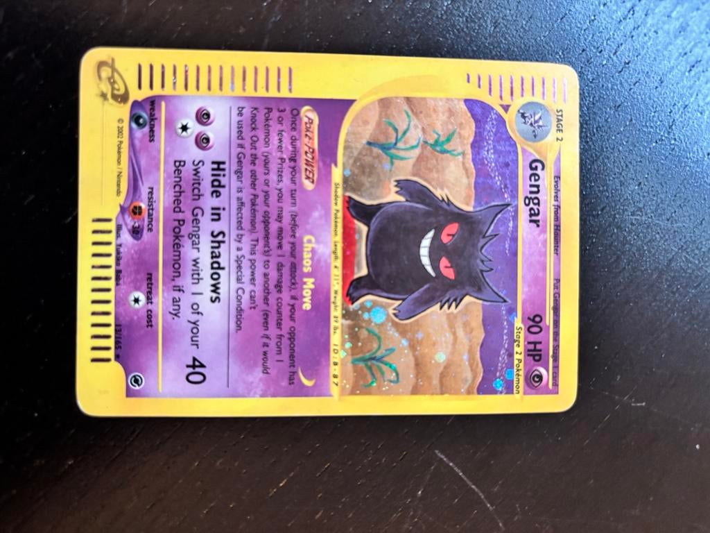Gengar Expedition holo 13/165, Enlèvement ou Envoi, Utilisé, Cartes en vrac