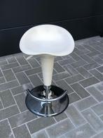 TABOURET DE BAR RÉGLABLE DESIGN RÉTRO BLANC CHROMÉ 360^, Maison & Meubles, Tabourets de bar, 90 cm ou plus, 1 tabouret, Métal