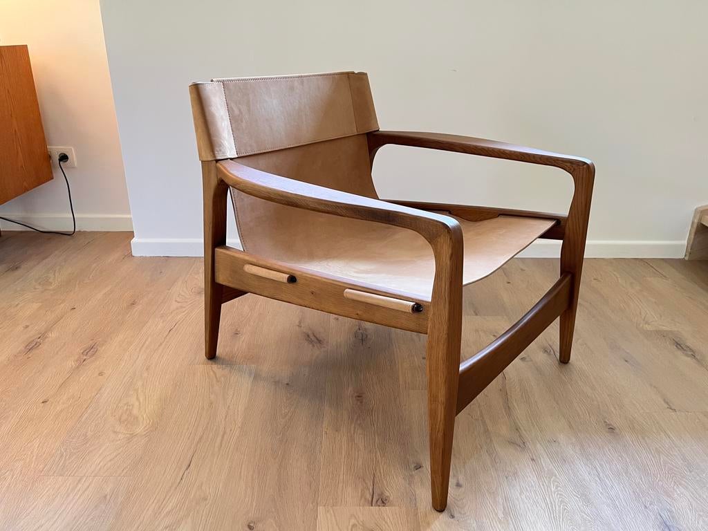 La Redoute AM.PM Alberto Lounge Chair Fauteuil Solid Oak, Huis en Inrichting, Ophalen, Zo goed als nieuw