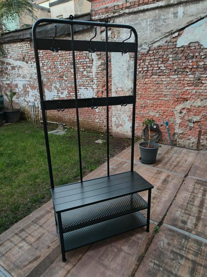 Ikea Pinnig kapstok - zitbank - schoenenrek, Maison & Meubles, Accessoires pour la Maison | Portemanteaux, Comme neuf, Portemanteau sur pied