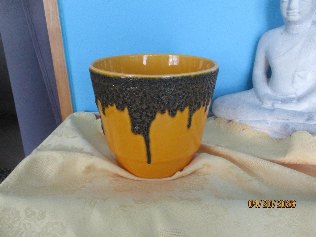 grand pot de fleurs Fata Lava, Jardin & Terrasse, Moins de 25 cm, Enlèvement, Utilisé, Moins de 40 cm