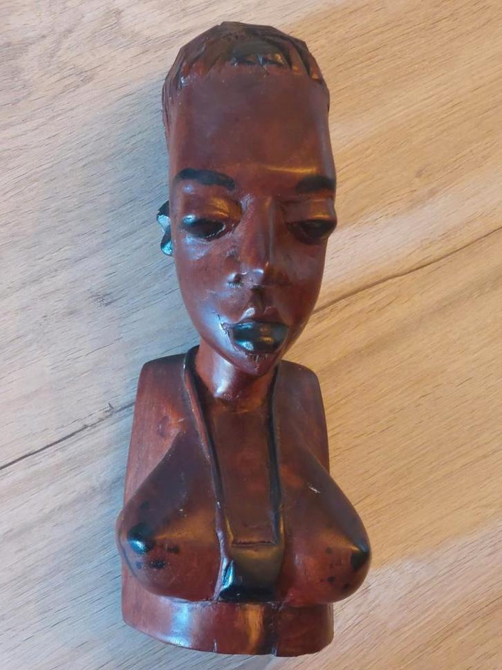 Buste guinéen de femme en ébène/africain, Antiquités & Art, Art | Art non-occidental, Enlèvement ou Envoi